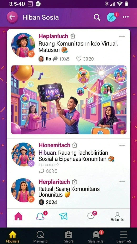 77rp - Tampilan menu utama yang intuitif dan menarik.